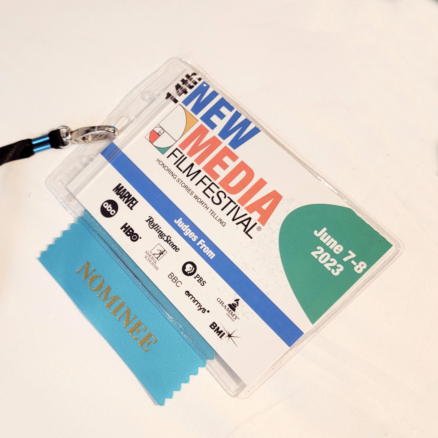 New Media Film Festival 2023 nominee badge